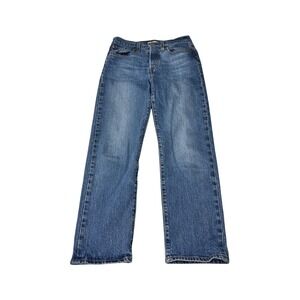 Levis Premium Big E Wedgie Straight Jeans Womens 26X26 Blue Medium Wash Denim